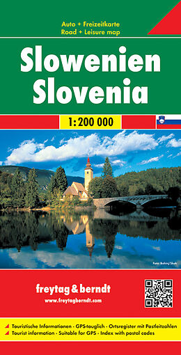 gefaltete (Land)Karte Slowenien, Autokarte 1:200.000 von 