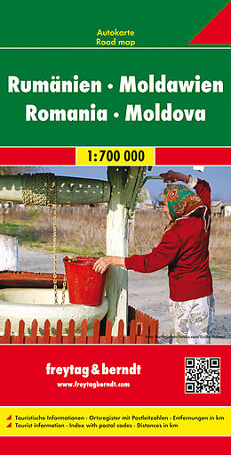 Carte (de géographie) Freytag &amp; Berndt Autokarte Rumänien, Moldawien. Romania, Moldova / Roumanie, Moldavie de 