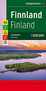 Carte (de géographie) Finnland, Autokarte 1:500.000, freytag &amp; berndt. Suomi. Finland. Finlande. Finlandia de 
