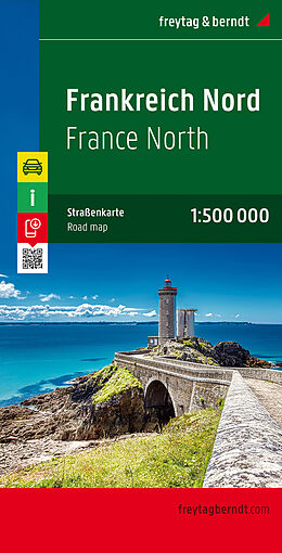 gefaltete (Land)Karte Frankreich Nord, Straßenkarte 1:500.000, freytag &amp; berndt von 