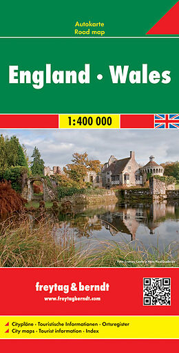 (Land)Karte England - Wales, Autokarte 1:400.000, freytag &amp; berndt von 