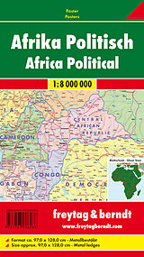 (Land)Karte Afrika physisch-politisch von 