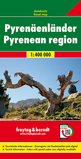 (Land)Karte Pyrenäenländer, Autokarte 1:400.000 von Freytag-Berndt und Artaria KG