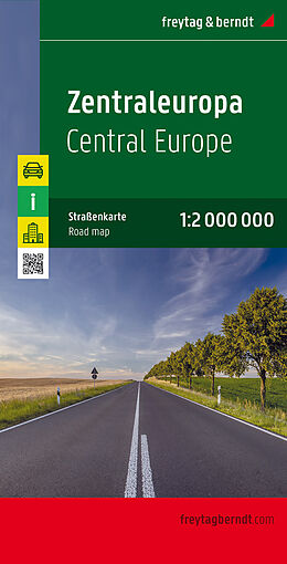 Carte (de géographie) Zentraleuropa, Straßenkarte 1:2 Mio., freytag &amp; berndt. Centraal Europa / Europa central de 