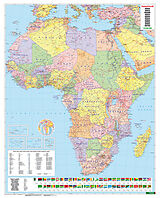 Kartographisches Material Afrika physisch-politisch, Magnetmarkiertafel von 
