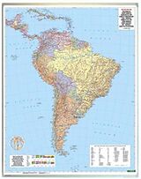 Kartographisches Material Südamerika physisch-politisch, Magnetmarkiertafel 1:8 Mill. von 