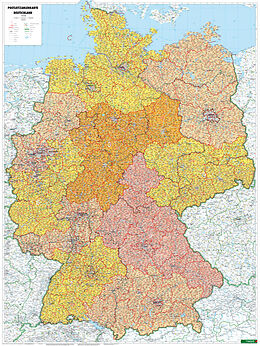 Kartographisches Material Deutschland Postleitzahlen, 1:700.000, Markiertafel von 