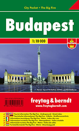 (Land)Karte Budapest, City Pocket + The Big Five, Stadtplan 1:10.000 von 