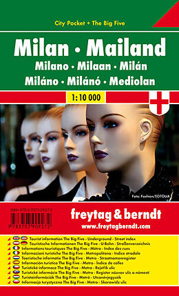 (Land)Karte Freytag &amp; Berndt Stadtplan Mailand. Milan. Milano; Milaan; Mediolan. Milan. Milano; Milaan; Mediolan von 