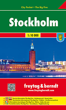 (Land)Karte Freytag &amp; Berndt Stadtplan Stockholm. Stoccolma. Estocolmo; Stokholm; Sztokholm von 