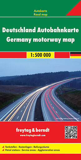 (Land)Karte Deutschland, Autobahnkarte 1:500.000 von 
