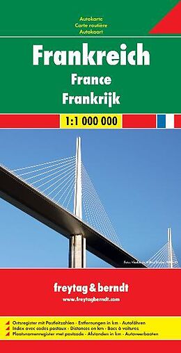 (Land)Karte Frankreich, Autokarte 1:1.000.000, freytag &amp; berndt von 