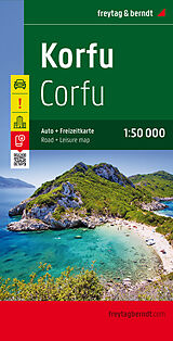 Carte (de géographie) Korfu, Straßen- und Freizeitkarte 1:50.000, freytag &amp; berndt. Korfoe. Corfu; Corfou de 