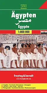 gefaltete (Land)Karte freytag & berndt Straßenkarte Ägypten 1:800.000 von 
