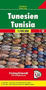 gefaltete (Land)Karte freytag & berndt Straßenkarte Tunesien 1:700.000 von 