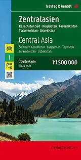 gefaltete (Land)Karte freytag & berndt Straßenkarte Zentralasien, Kasachstan Süd - Kirgisistan - Tadschikistan -Turkmenistan - Usbekistan 1:1,5 Mio. von 