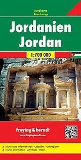 gefaltete (Land)Karte freytag & berndt Straßenkarte Jordanien 1:700.000 von 