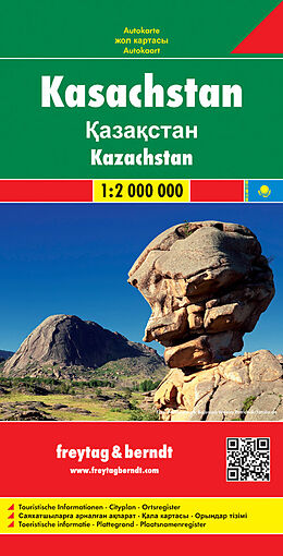 gefaltete (Land)Karte Kasachstan von 