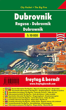 gefaltete (Land)Karte Dubrovnik von 