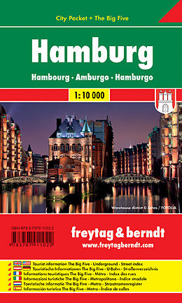 (Land)Karte Hamburg, City Pocket, Stadtplan 1:10.000 von Freytag-Berndt und Artaria KG