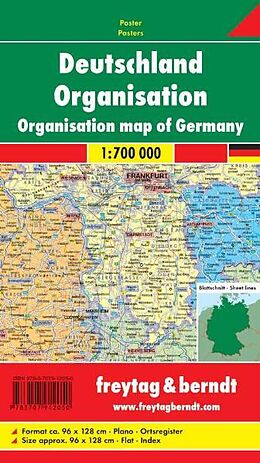 Kartographisches Material Deutschland Organisation, 1:700.000, Magnetmarkiertafel von 