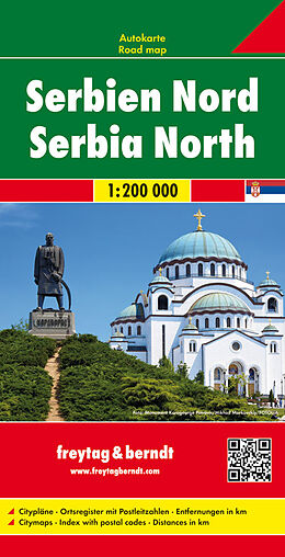 (Land)Karte Serbien Nord, Autokarte 1:200.000 von 