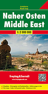 gefaltete (Land)Karte Naher Osten, Autokarte 1:2 Mio. von 