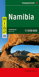 (Land)Karte Namibia, Autokarte 1:1 Mio. von 