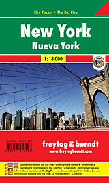 gefaltete (Land)Karte New York, Stadtplan 1:18.000, City Pocket + The Big Five von 