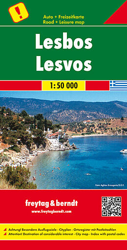 (Land)Karte Lesbos, Autokarte 1:50.000 von Freytag-Berndt und Artaria KG