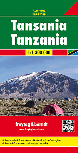 (Land)Karte Freytag &amp; Berndt Autokarte Tansania / Tanzania von 