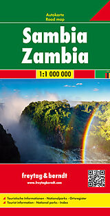 (Land)Karte Sambia, Autokarte 1:1 Mio. von 