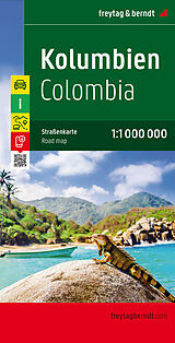 (Land)Karte Kolumbien, Autokarte 1:1 Mio. von 