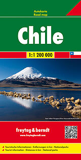 (Land)Karte Chile, Autokarte 1:1,2 Mio. von 