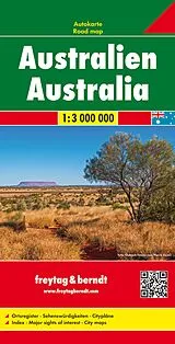gefaltete (Land)Karte freytag & berndt Straßenkarte Australien 1:3 Mio. von 