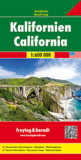 (Land)Karte Kalifornien, Autokarte 1:600.000 von 