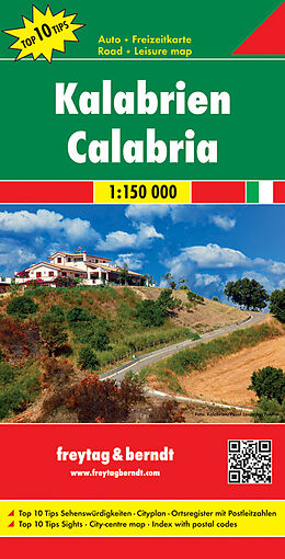 Carte (de géographie) Kalabrien, Autokarte, 1:150.000, Top 10 Tips de 