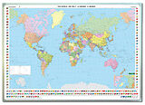 Kartographisches Material Welt politisch, Weltkarte 1:25 Mio., Internationale Ausgabe, Großformat, Magnetmarkiertafel 25000000 von 
