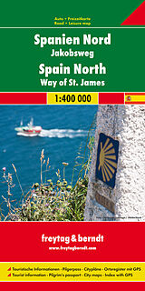 (Land)Karte Spanien Nord - Jakobsweg, Autokarte 1:400.000, freytag &amp; berndt von 