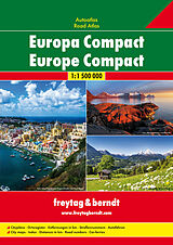 Couverture cartonnée Freytag &amp; Berndt Atlas Europa Compact. Freytag &amp; Berndt Road Atlas Europe Compact de 