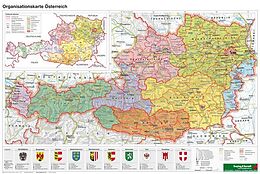 (Land)Karte Österreich Organisiation - A3, Planokarte 1:1.300.000 von 