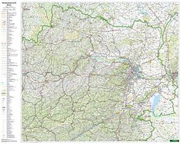 (Land)Karte Niederösterreich  Wien, 1:200.000, Poster von 