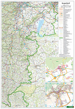 (Land)Karte Burgenland, 1:200.000, Poster von 