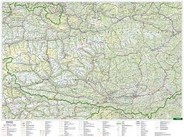 (Land)Karte Kärnten  Osttirol, 1:200.000, Poster von 