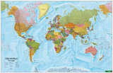 ungefaltete (Land)Karte Wandkarte: The World XXL, international, Poster 1:20.000.000, Plano in Rolle 20000000 von 