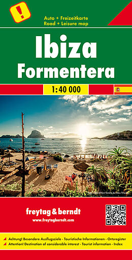 gefaltete (Land)Karte Ibiza - Formentera, Autokarte 1:40.000 von 