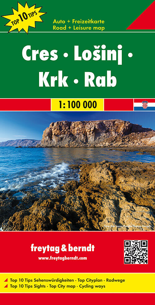 Cres - Loinj - Krk - Rab, Autokarte 1:100.000, Top 10 Tips