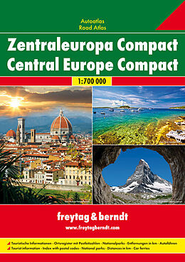Kartonierter Einband Zentraleuropa Compact, Autoatlas 1:700.000 von Freytag-Berndt und Artaria KG