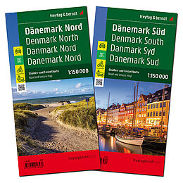 (Land)Karte Dänemark, Straßenkarten-Set 1:150.000, freytag &amp; berndt von 