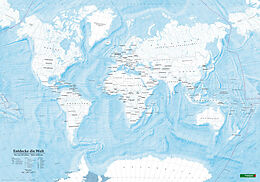 ungefaltete (Land)Karte Weltkarte zum Ausmalen, Entdecke die Welt, Poster 1:40 Mio., Plano in Rolle von 